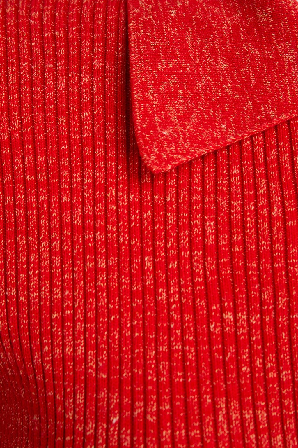 VICTORIA BECKHAM Ribbed cotton polo sweater