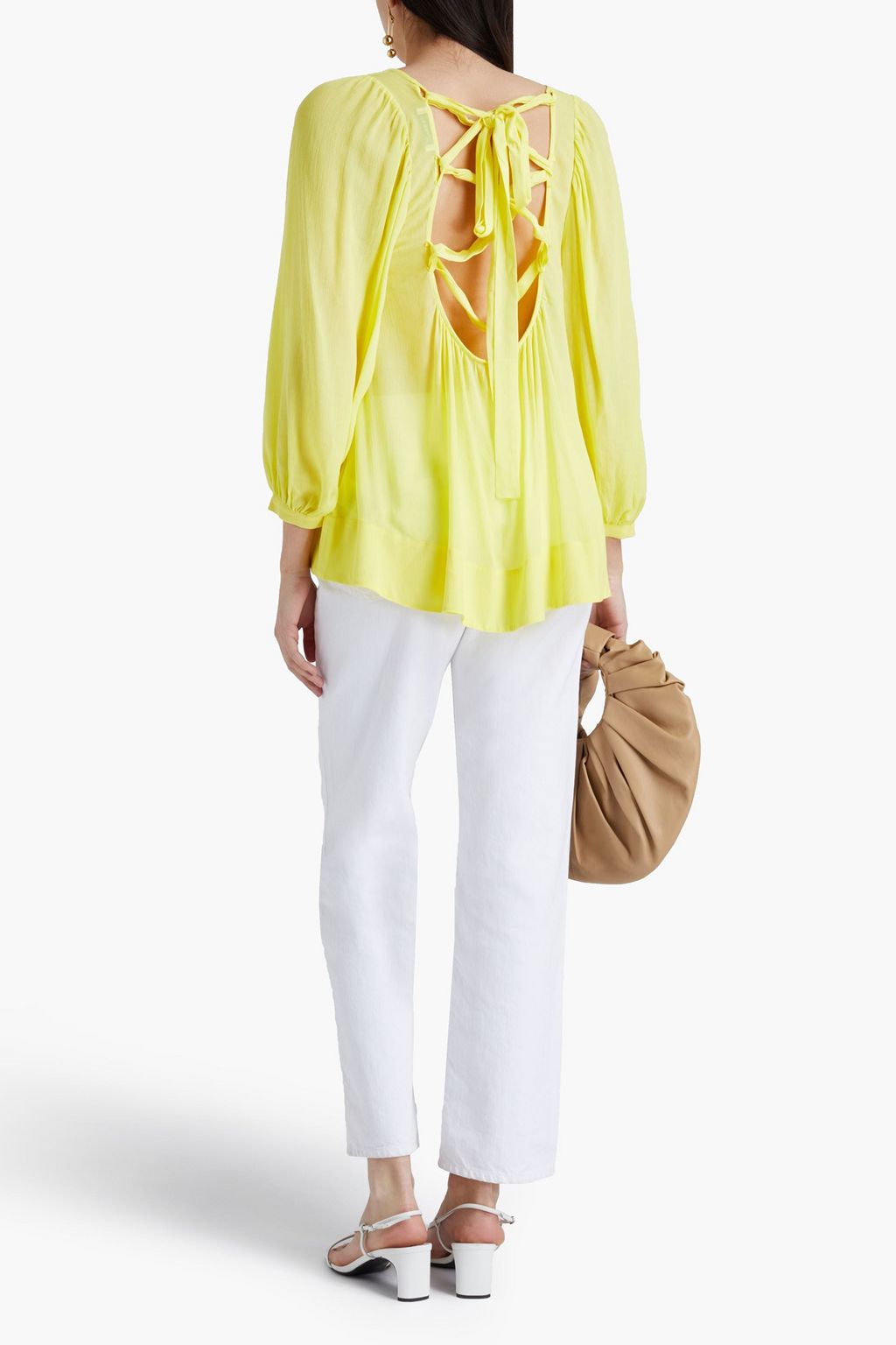 RODEBJER Nitty gathered crepe blouse