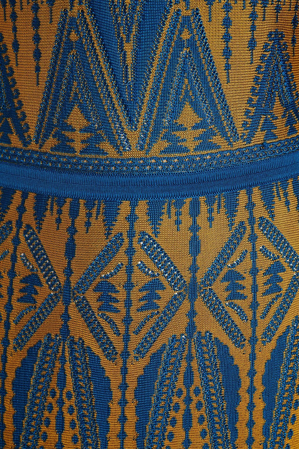 ROBERTO CAVALLI Jacquard-knit maxi dress