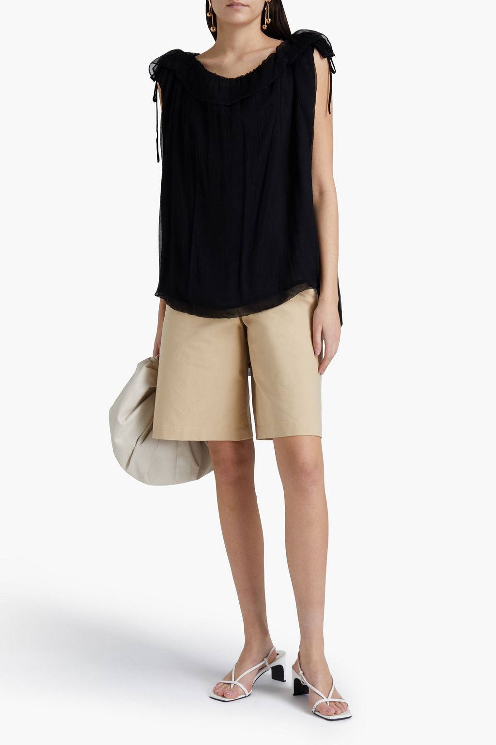 RODEBJER Jedia gathered crepon top