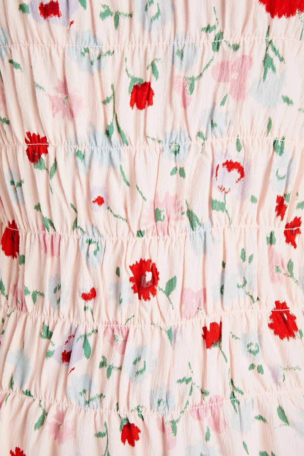 SAMSØE Φ SAMSØE Sarami shirred floral-print crepon top