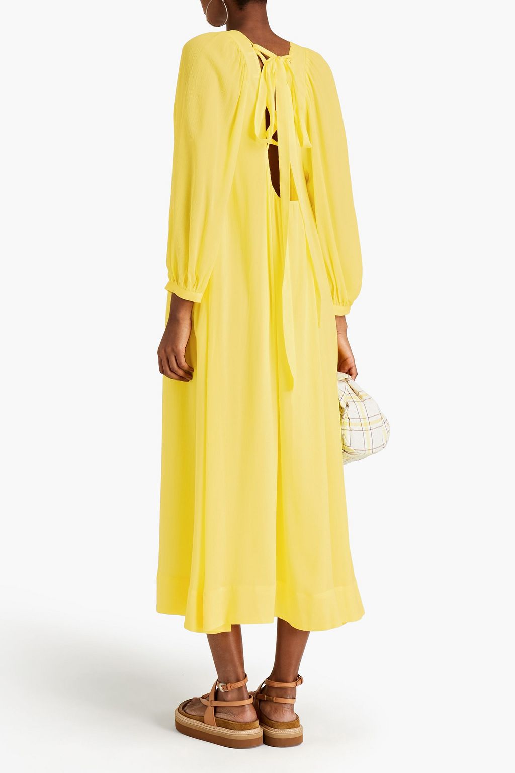RODEBJER Gathered modal-crepe midi dress