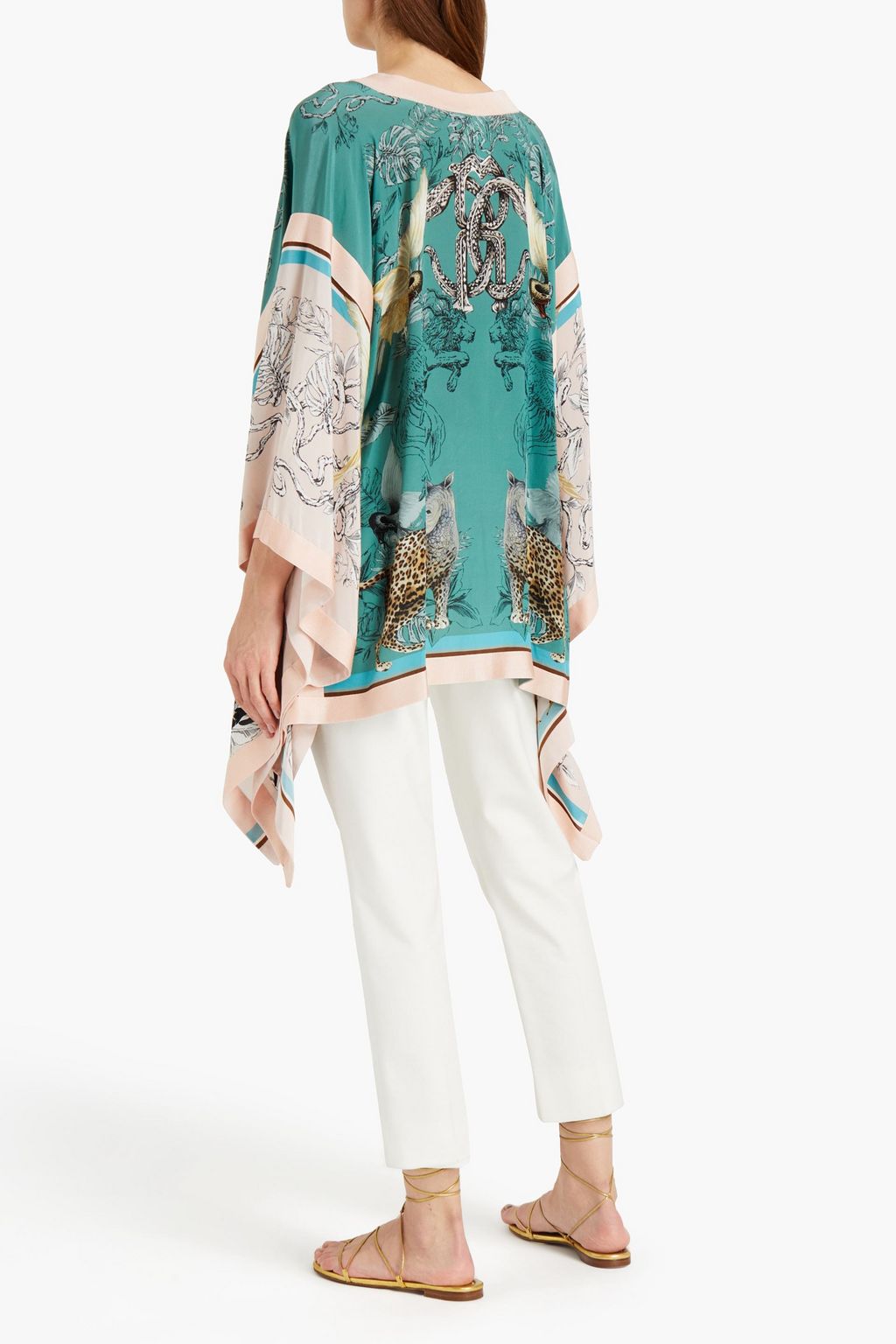 ROBERTO CAVALLI Printed silk crepe de chine top
