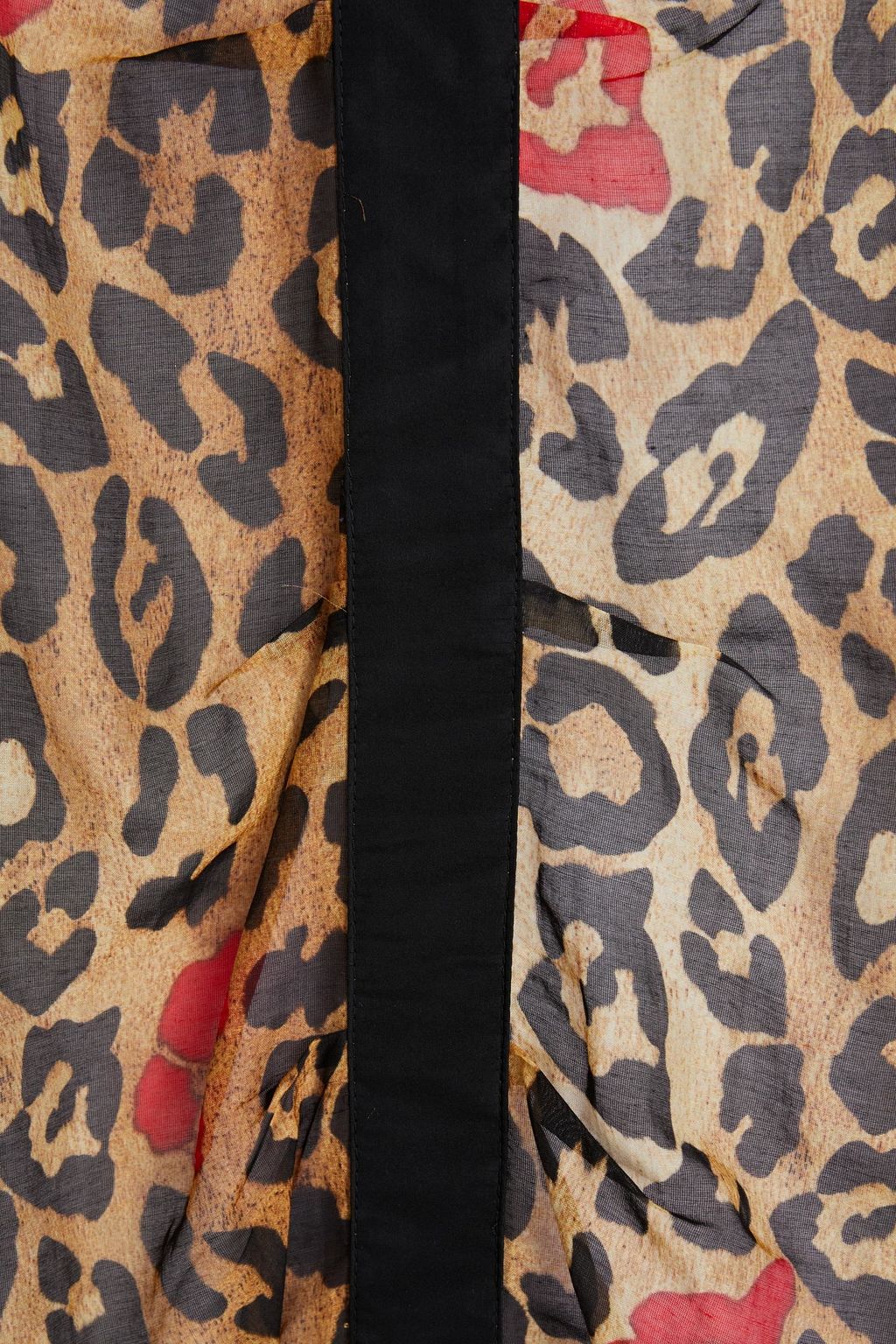 ROBERTO CAVALLI Leopard-print cotton and silk-blend voile kaftan