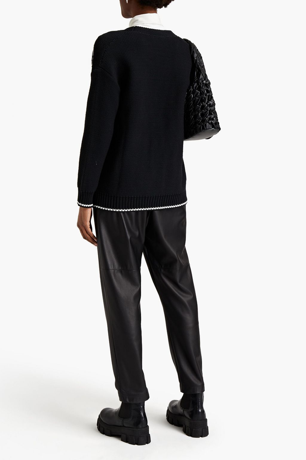 REDVALENTINO Intarsia cotton-blend cardigan