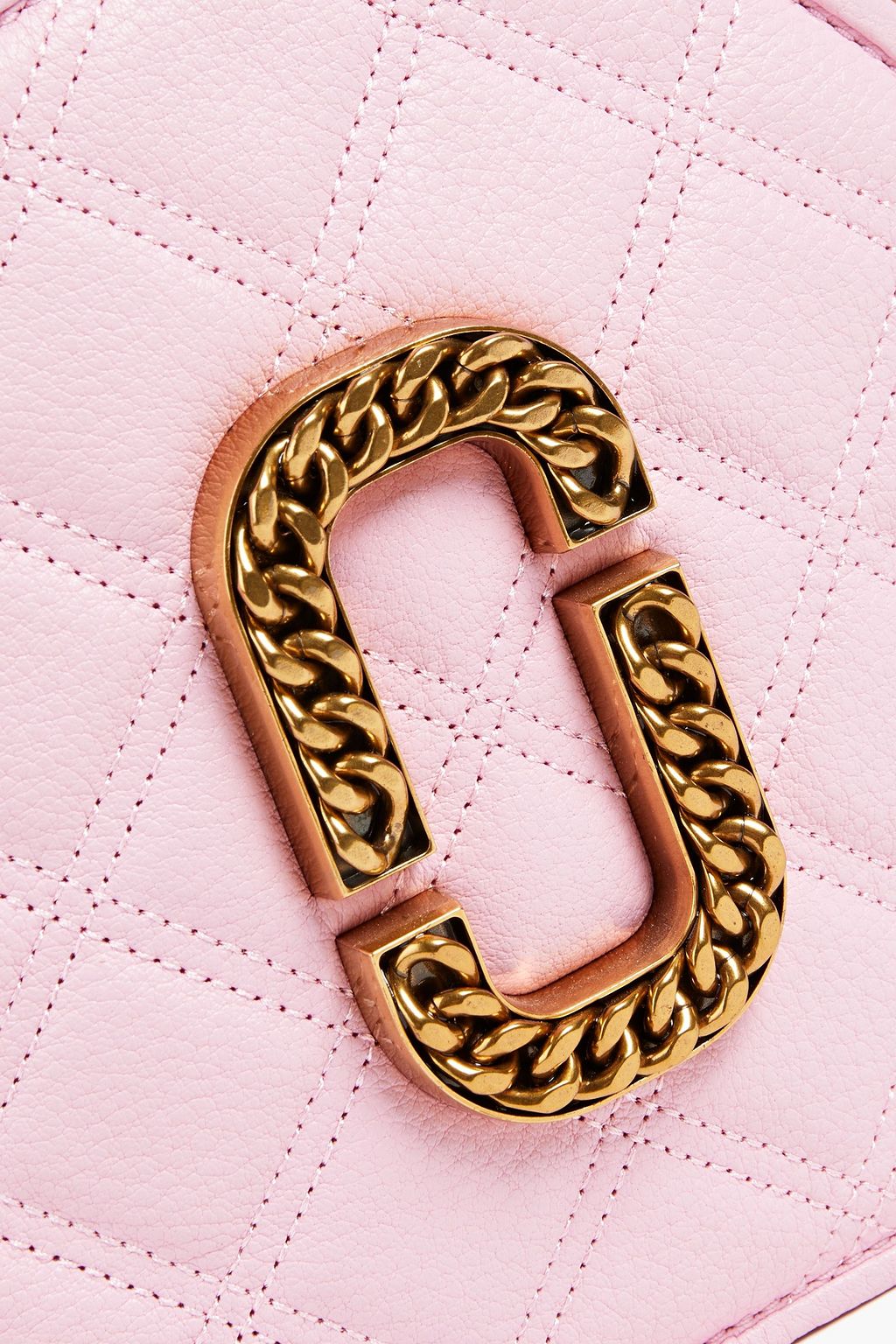 MARC JACOBS The Status quilted pebbled-leather shoulder bag
