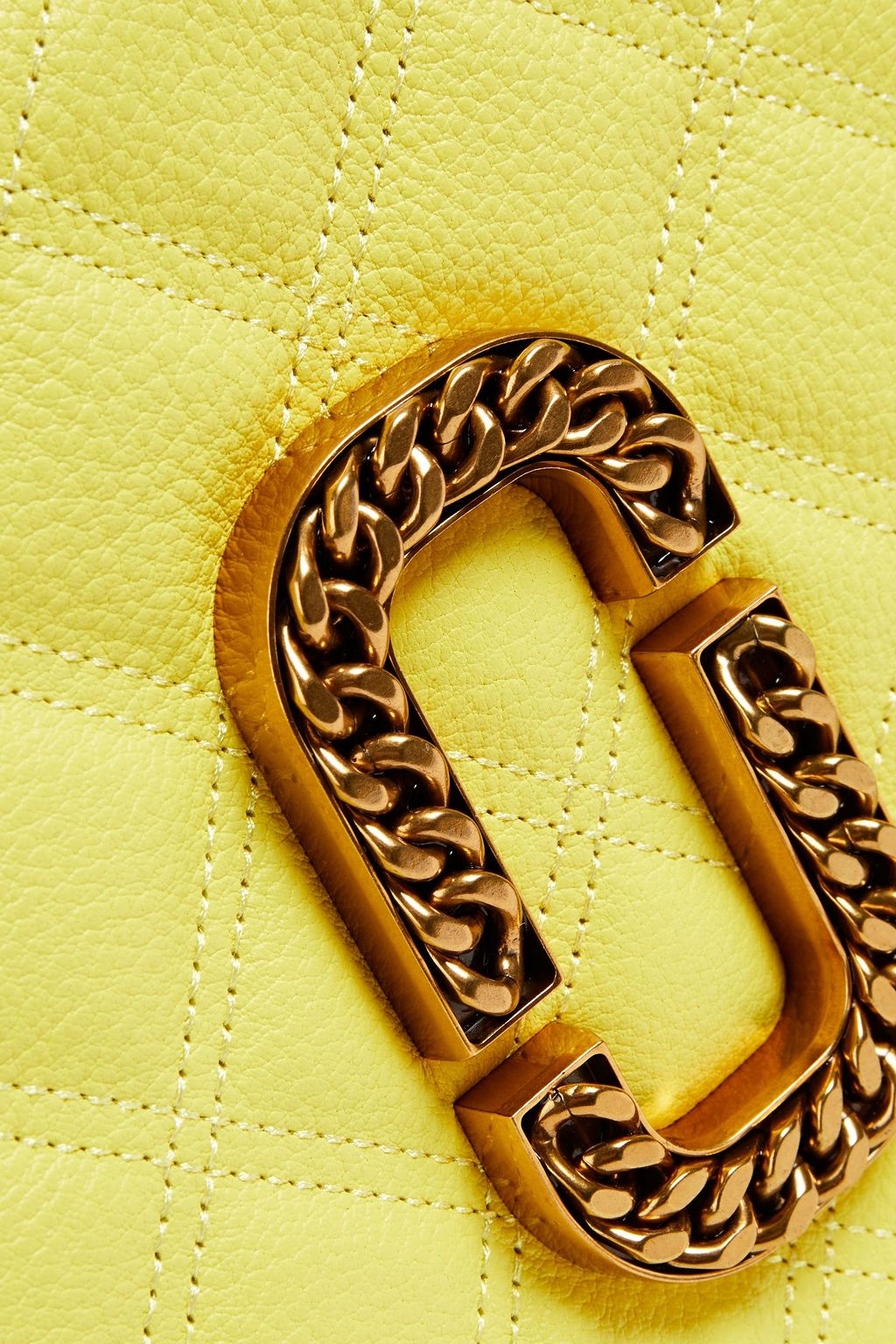 MARC JACOBS The Status quilted pebbled-leather shoulder bag