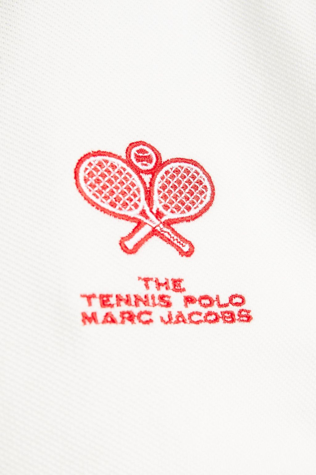 MARC JACOBS Embroidered cotton-piqué polo shirt