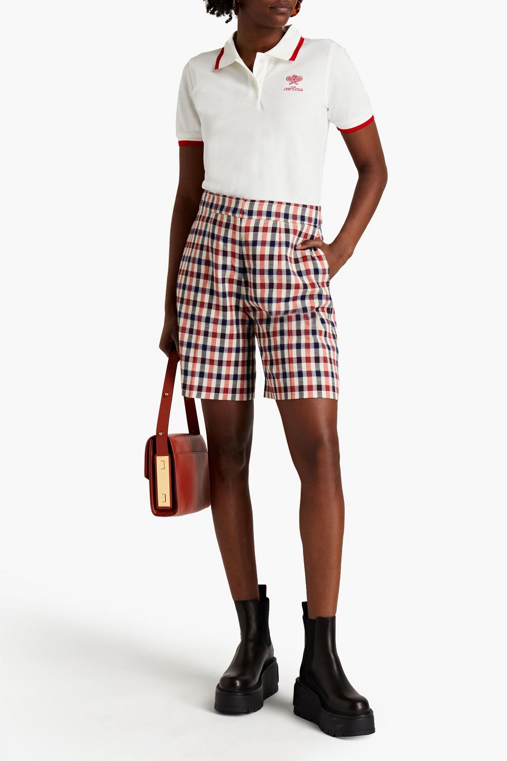 MARC JACOBS Embroidered cotton-piqué polo shirt