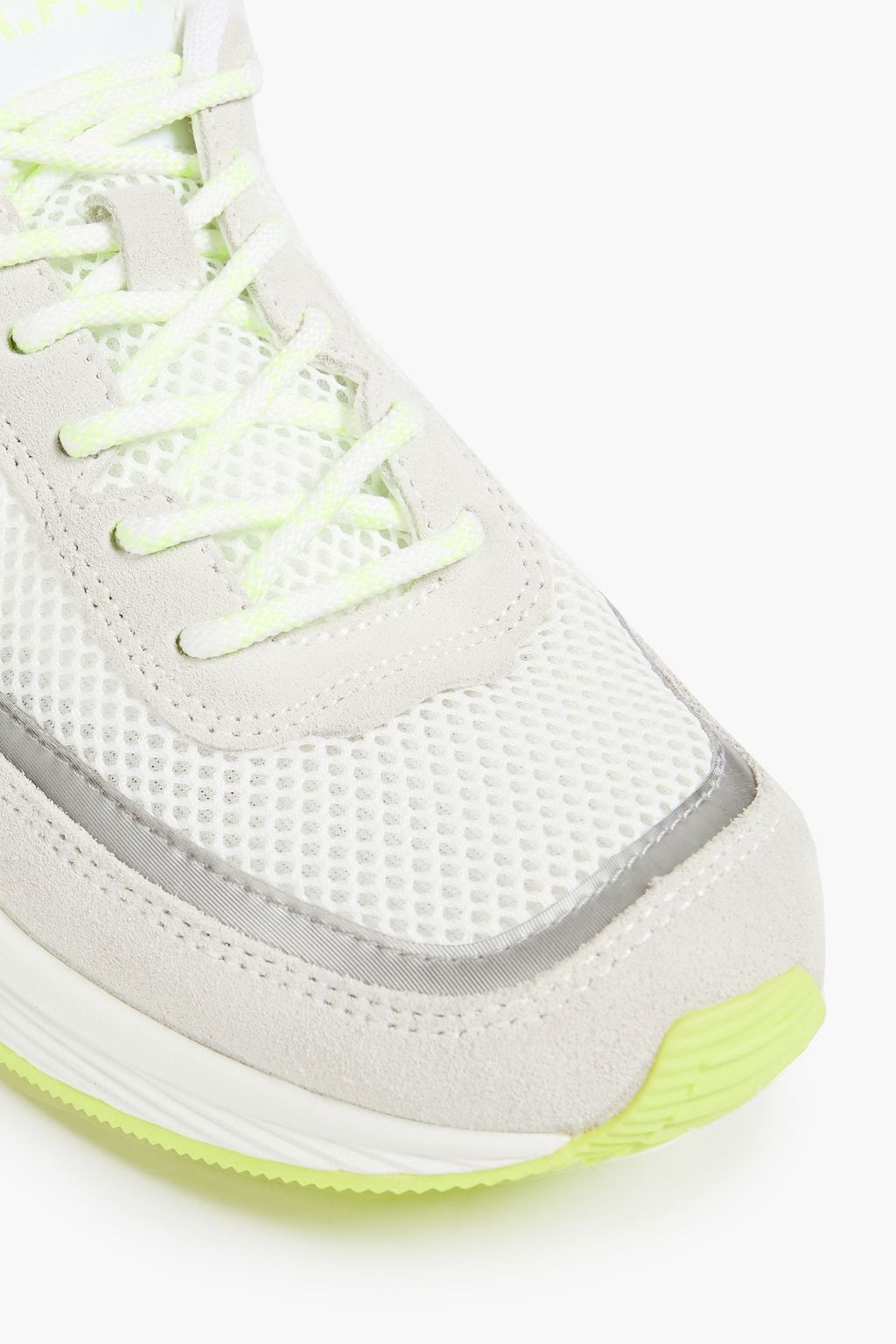 A.P.C. Suede-trimmed mesh sneakers