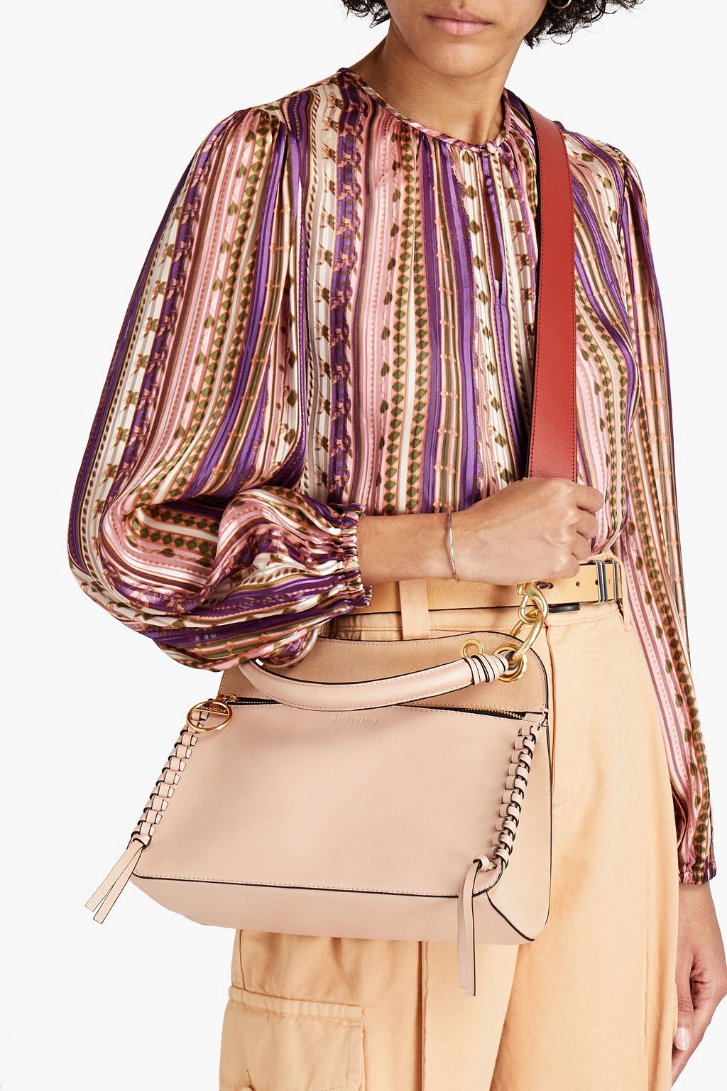 SEE BY CHLOÉ Tilda suede-paneled leather tote