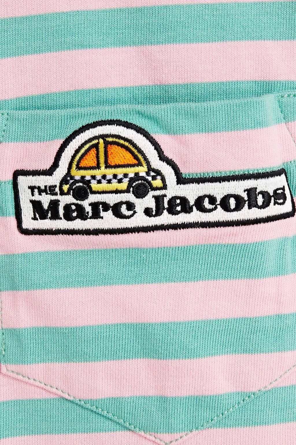 MARC JACOBS Embroidered striped cotton-jersey T-shirt