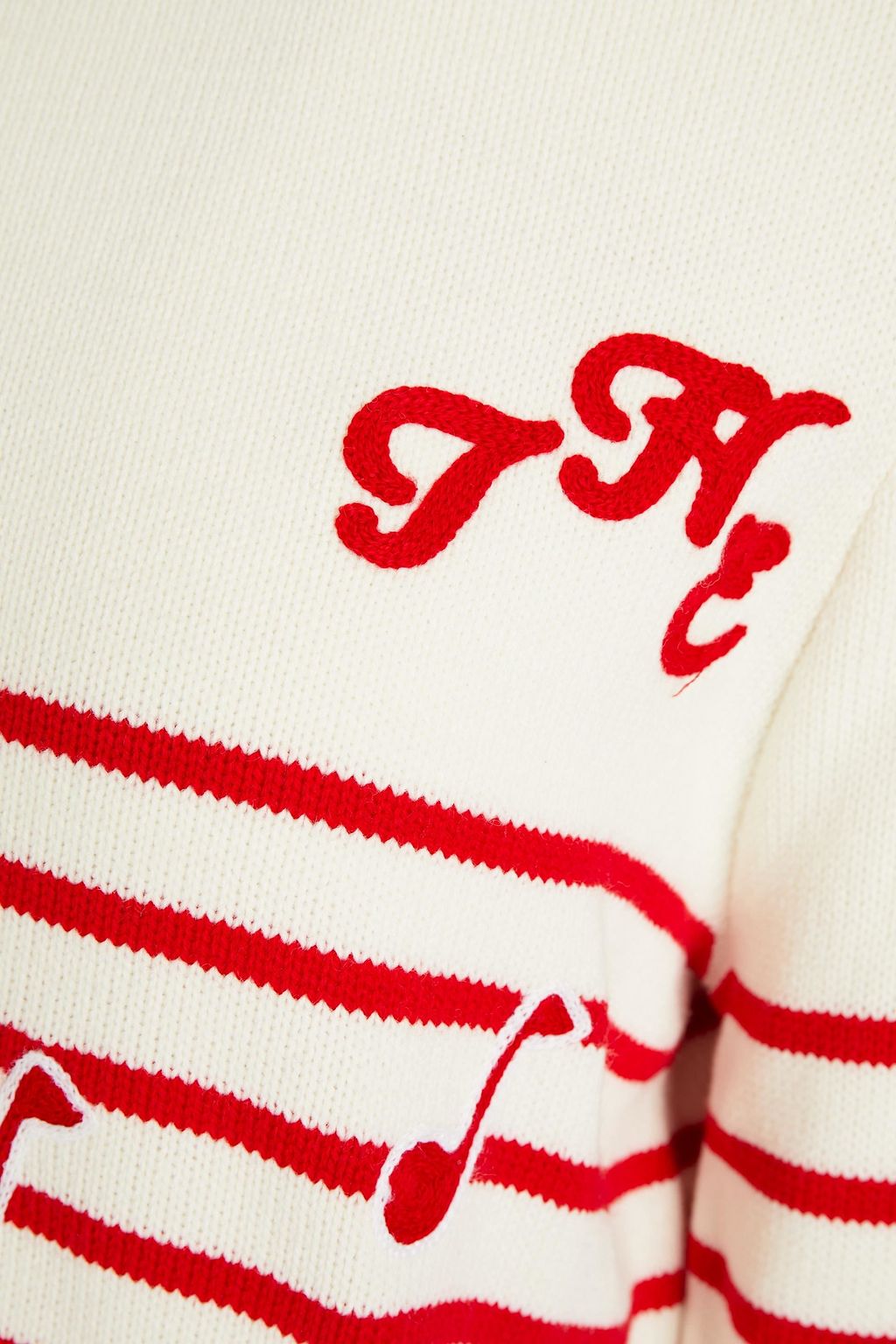 MARC JACOBS Embroidered intarsia-knit sweater