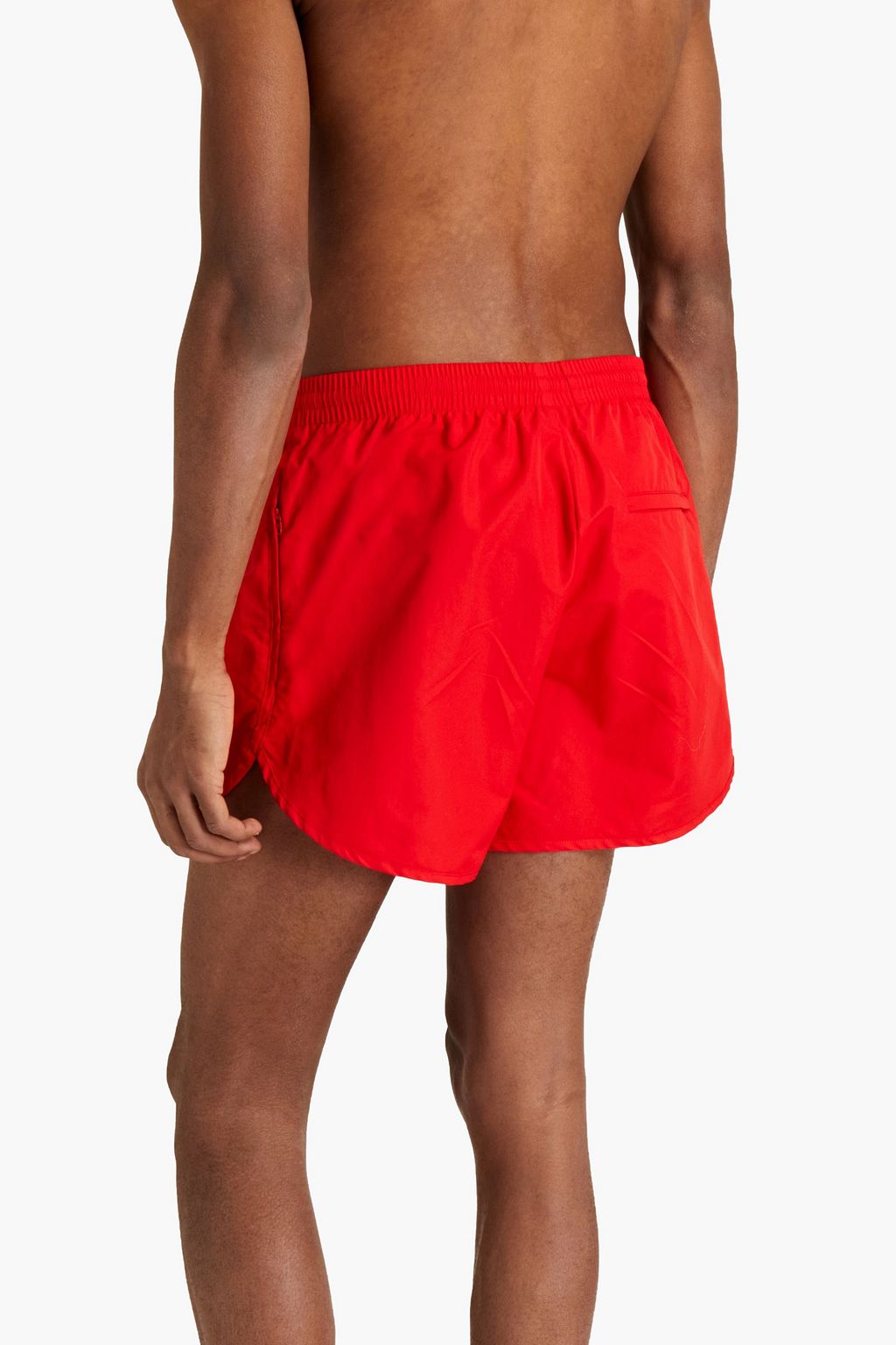 BALENCIAGA Short-length logo-embroidered swim shorts