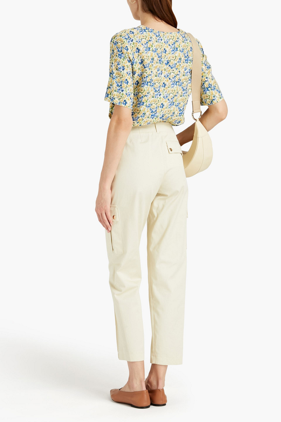  A.p.c. - Bluse Aus Crêpe Mit Floralem Print - Gelb - Fr 34 