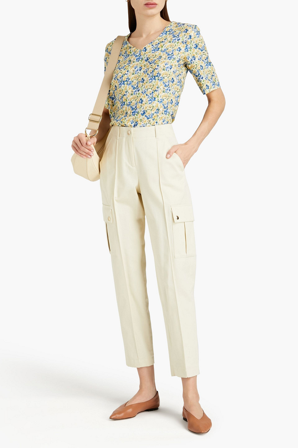  A.p.c. - Bluse Aus Crêpe Mit Floralem Print - Gelb - Fr 34 