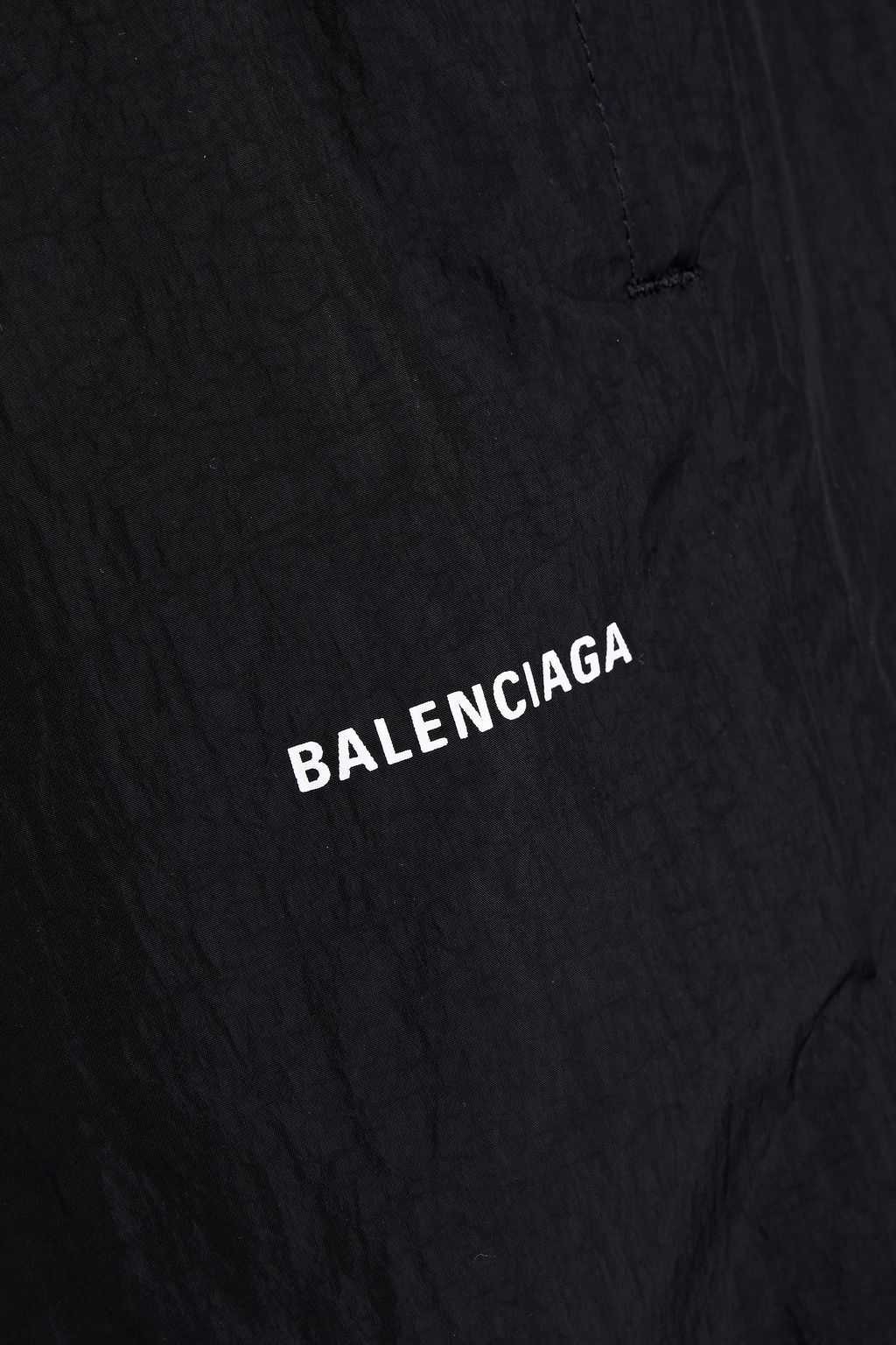BALENCIAGA Tapered logo-print shell track pants