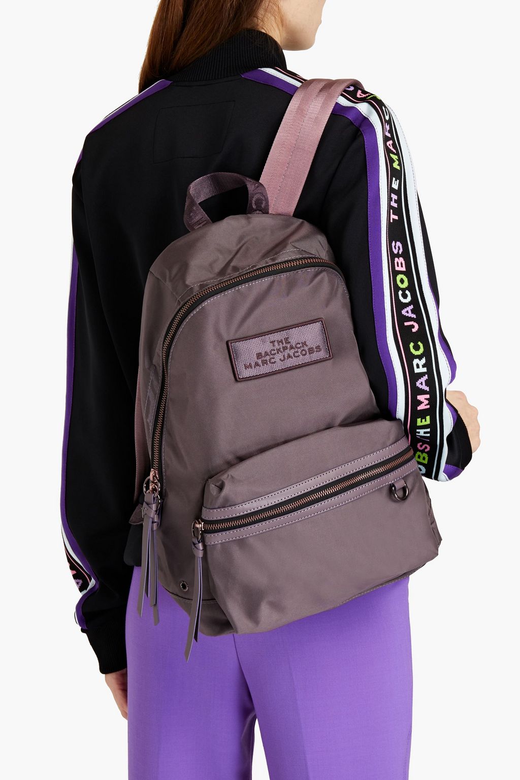MARC JACOBS Logo-appliquéd shell backpack