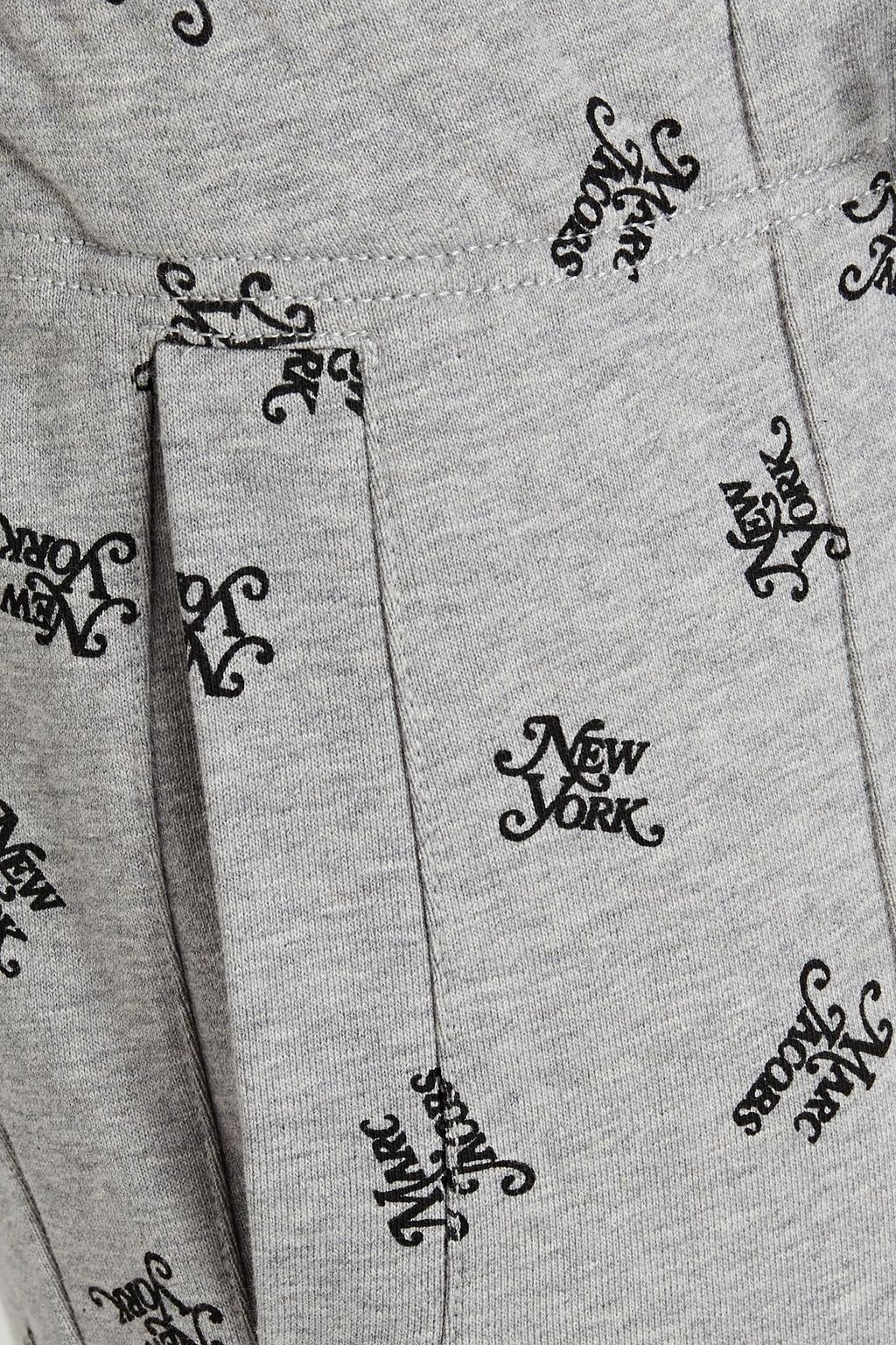 MARC JACOBS Printed French cotton-terry track pants