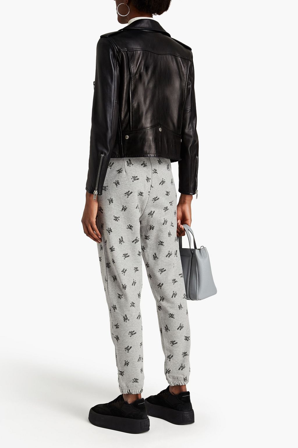 MARC JACOBS Printed French cotton-terry track pants