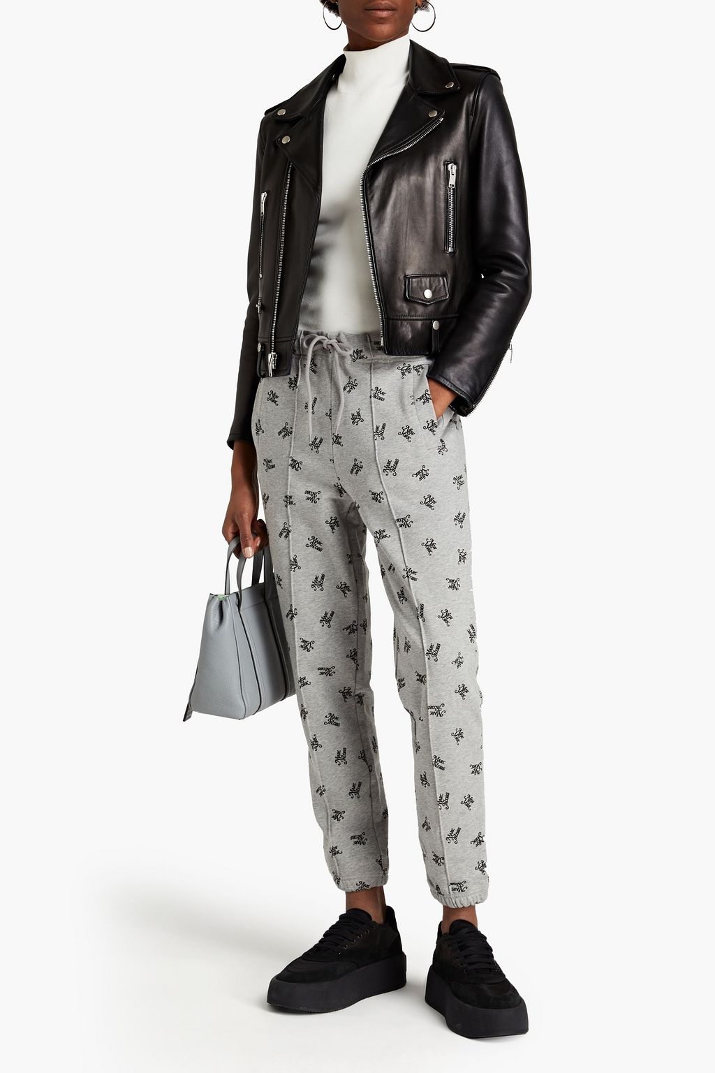 MARC JACOBS Printed French cotton-terry track pants