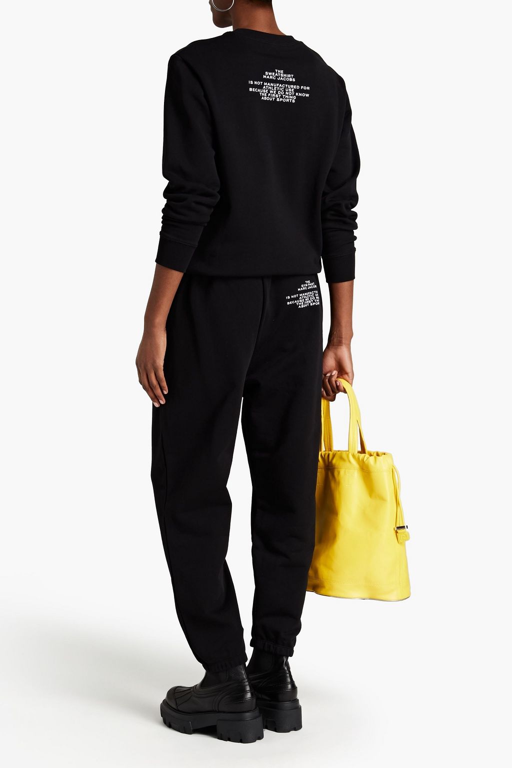 MARC JACOBS Printed French cotton-terry track pants