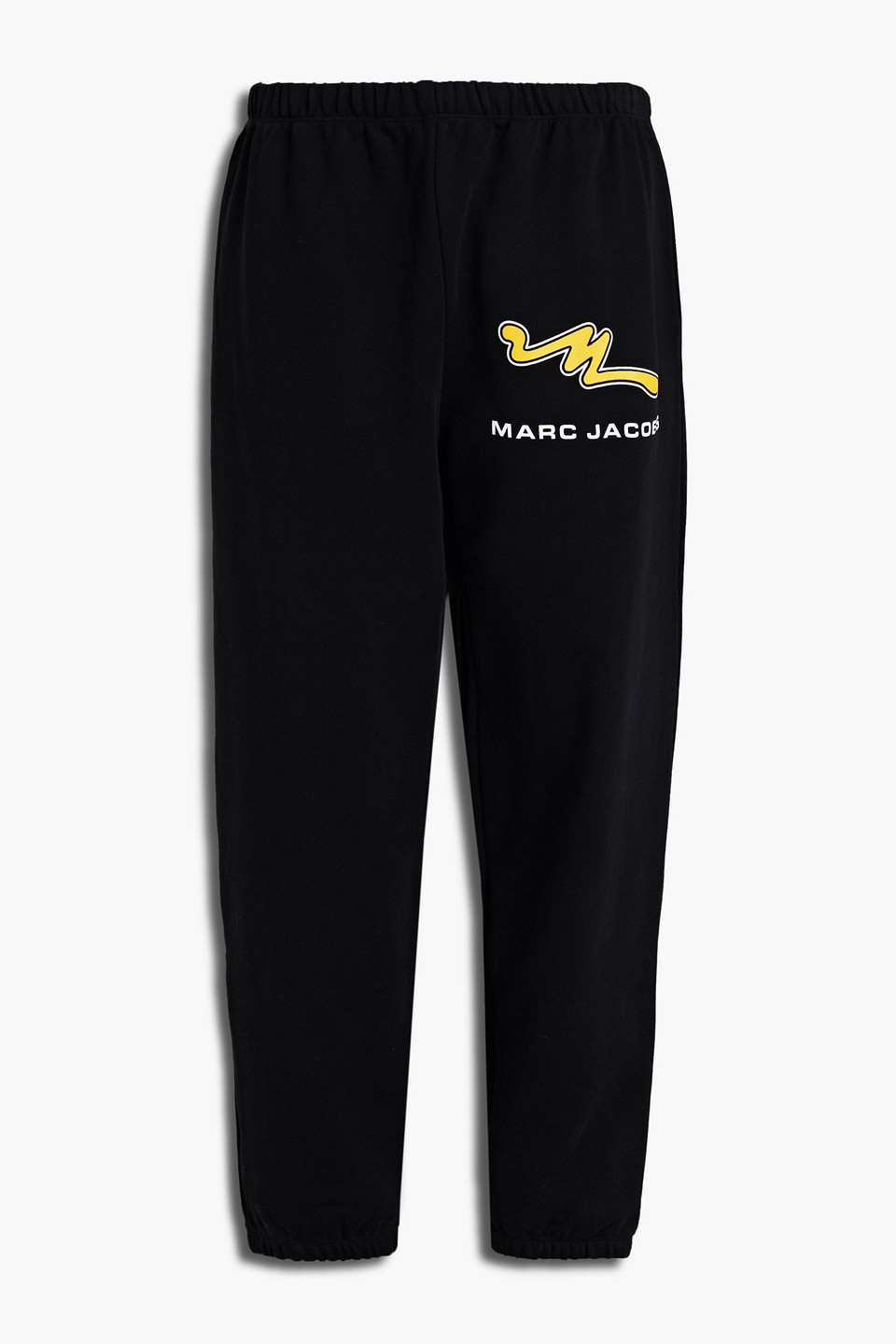 Marc Jacobs Woman Printed French Cotton-terry Track Pants Black Size S