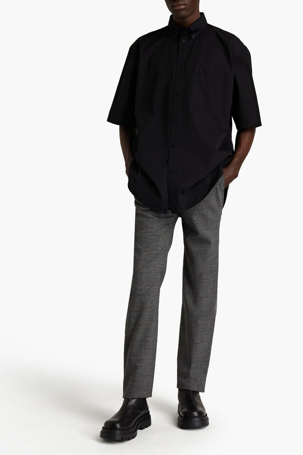 BALENCIAGA Printed cotton-poplin shirt