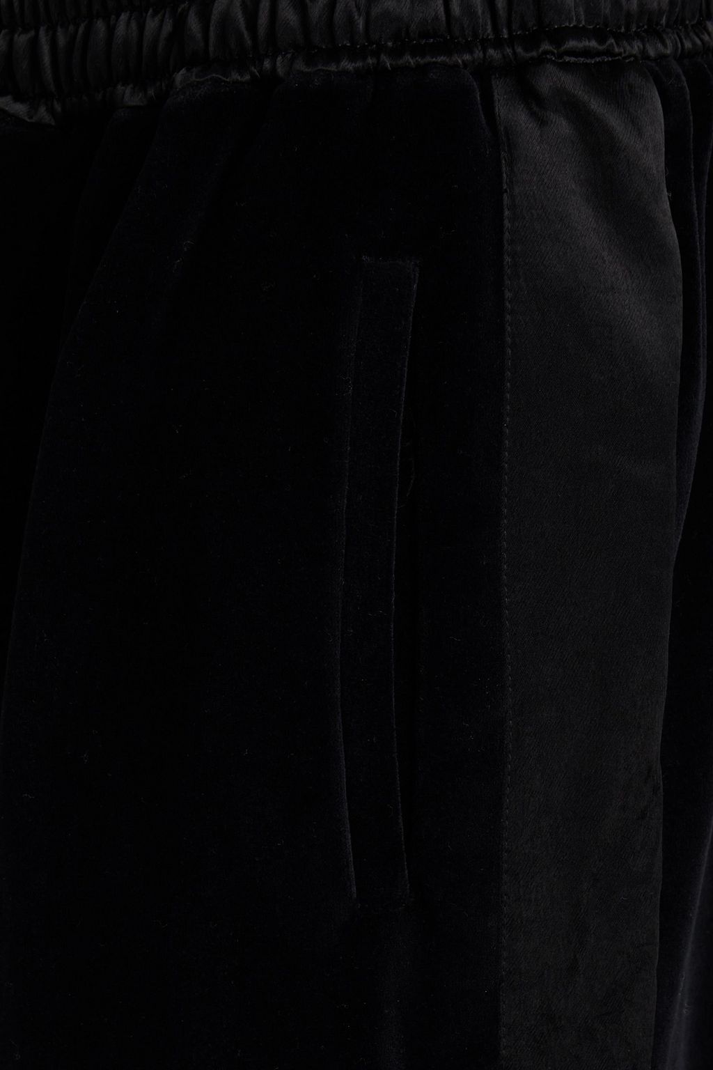 GUCCI Cotton-blend stretch-velvet sweatpants