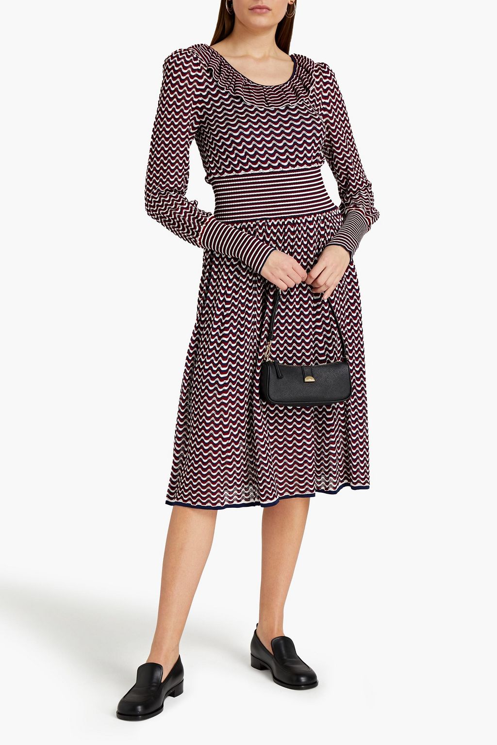 THE MARC JACOBS Striped crochet-knit dress