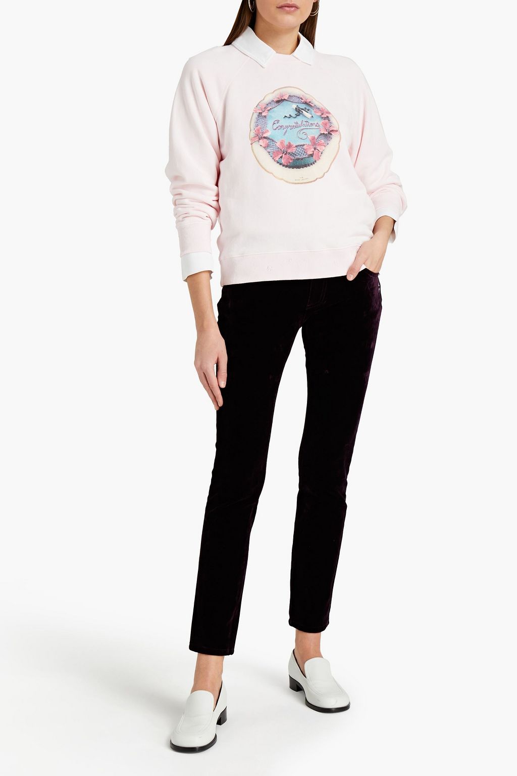 MARC JACOBS Printed French cotton-terry sweatshirt