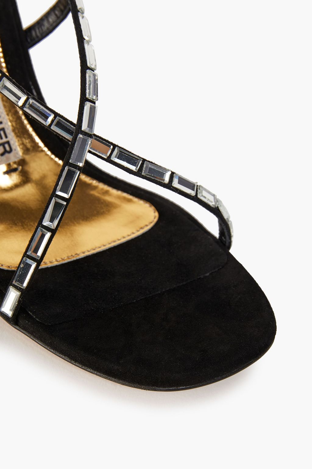 ALEXANDRE VAUTHIER Stephanie crystal-embellished suede slingback sandals