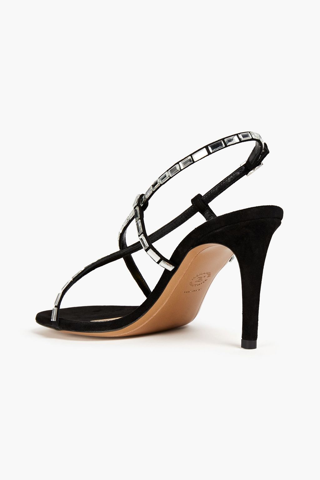 ALEXANDRE VAUTHIER Stephanie crystal-embellished suede slingback sandals
