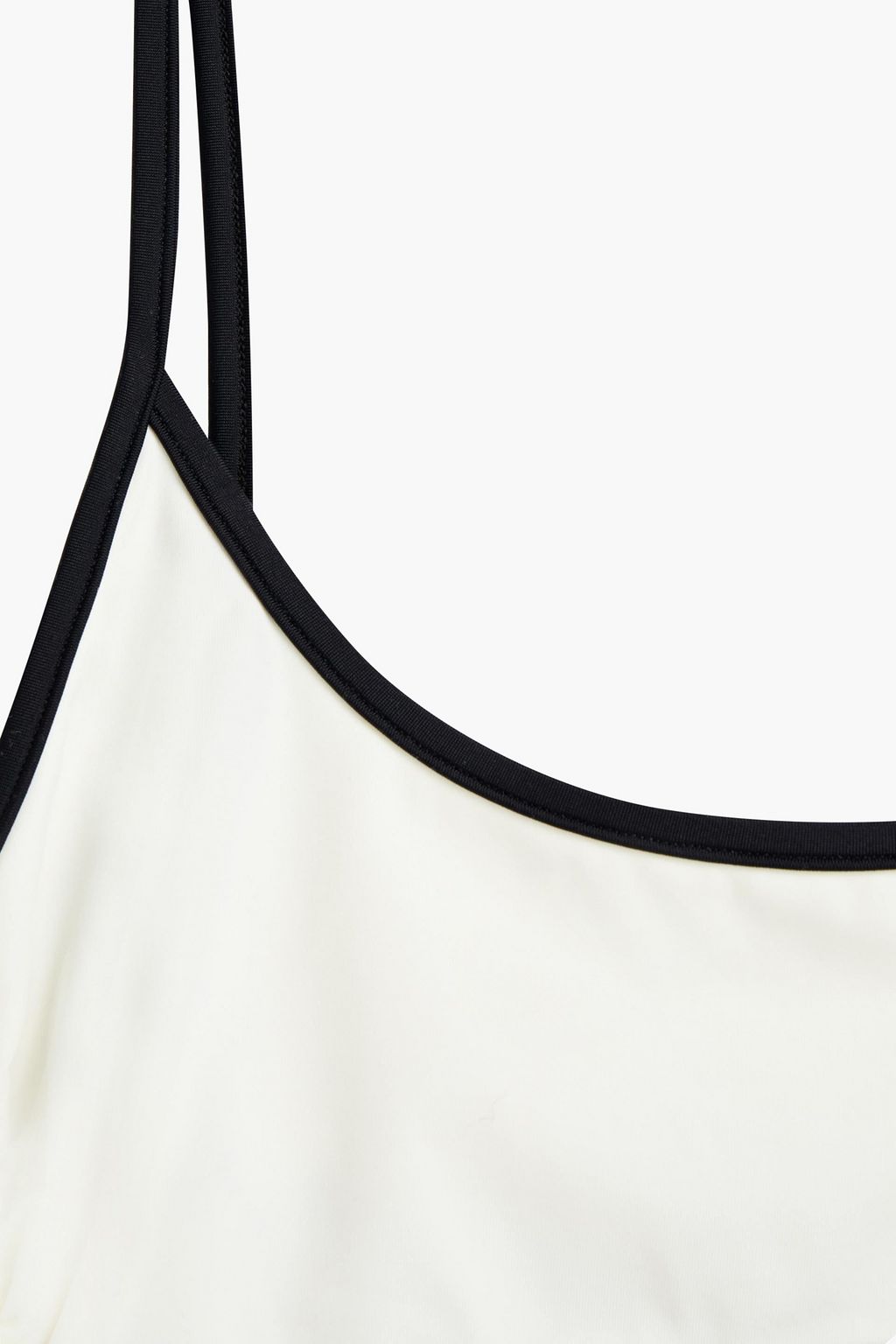 STELLA MCCARTNEY Jacquard-trimmed two-tone bikini top