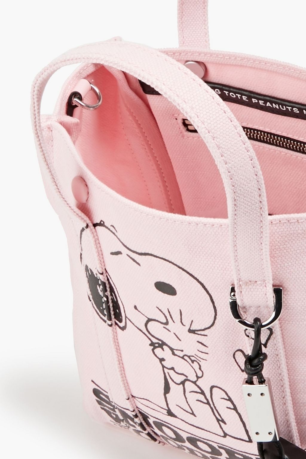 MARC JACOBS Printed cotton and linen-blend canvas tote