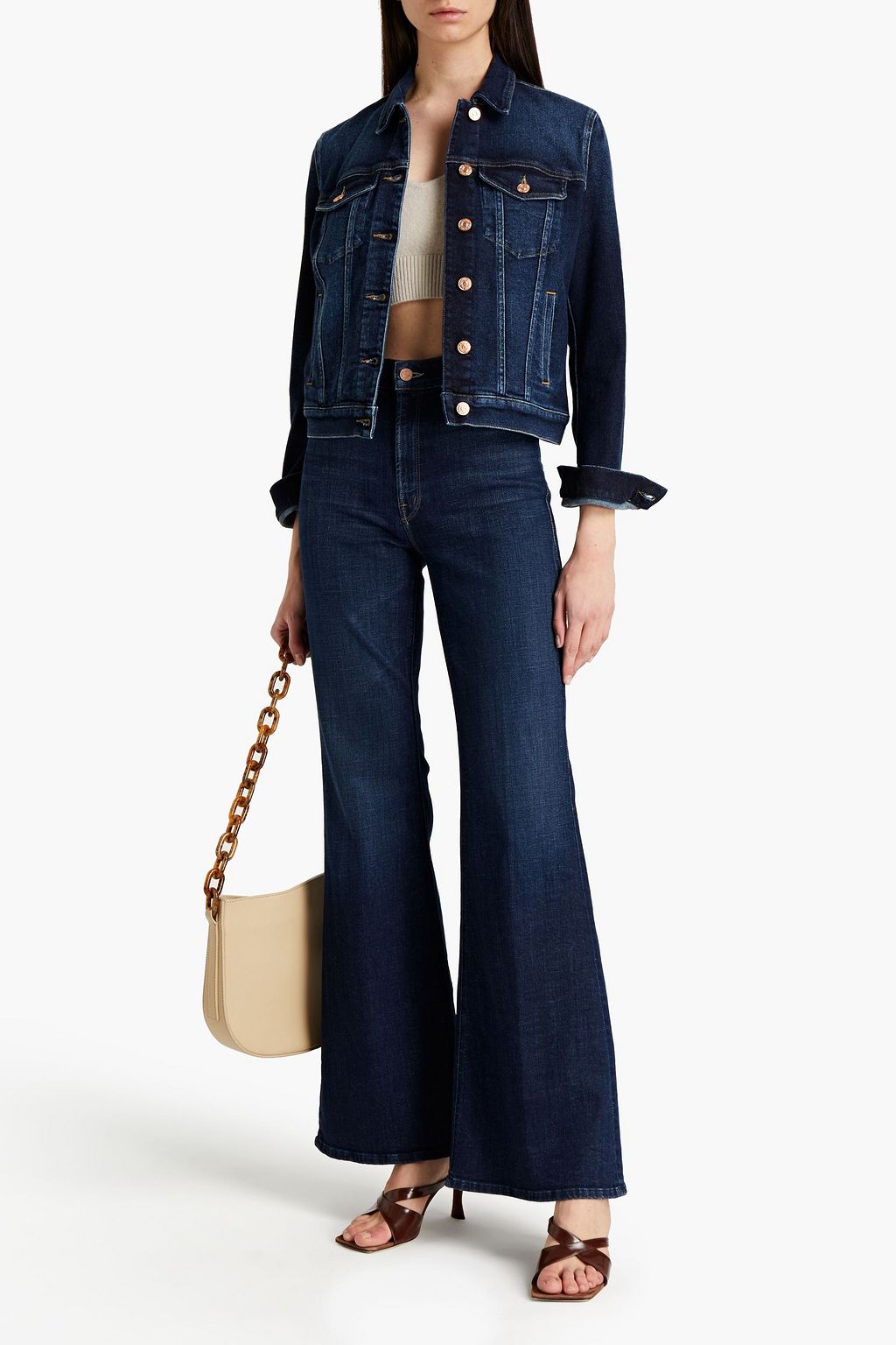 7 FOR ALL MANKIND Faded denim jacket