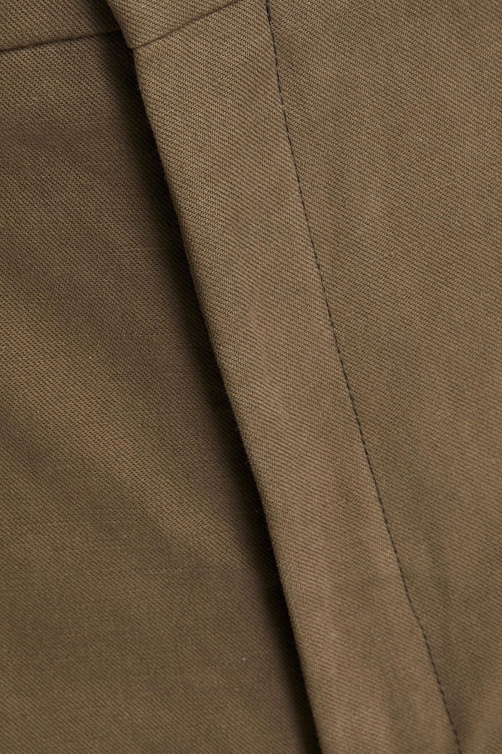 ACNE STUDIOS Tapered cropped cotton and linen-blend twill pants