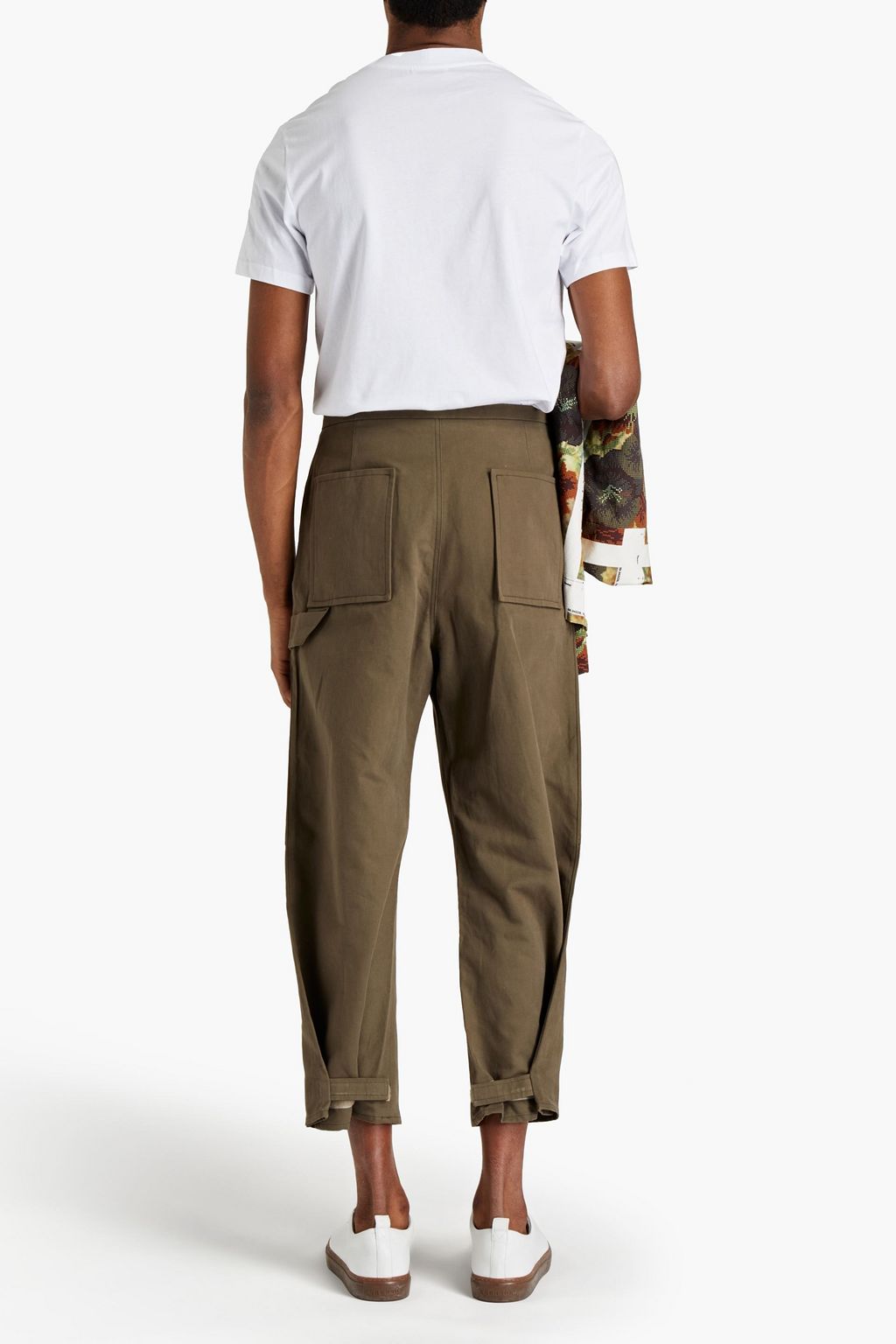 ACNE STUDIOS Tapered cropped cotton and linen-blend twill pants
