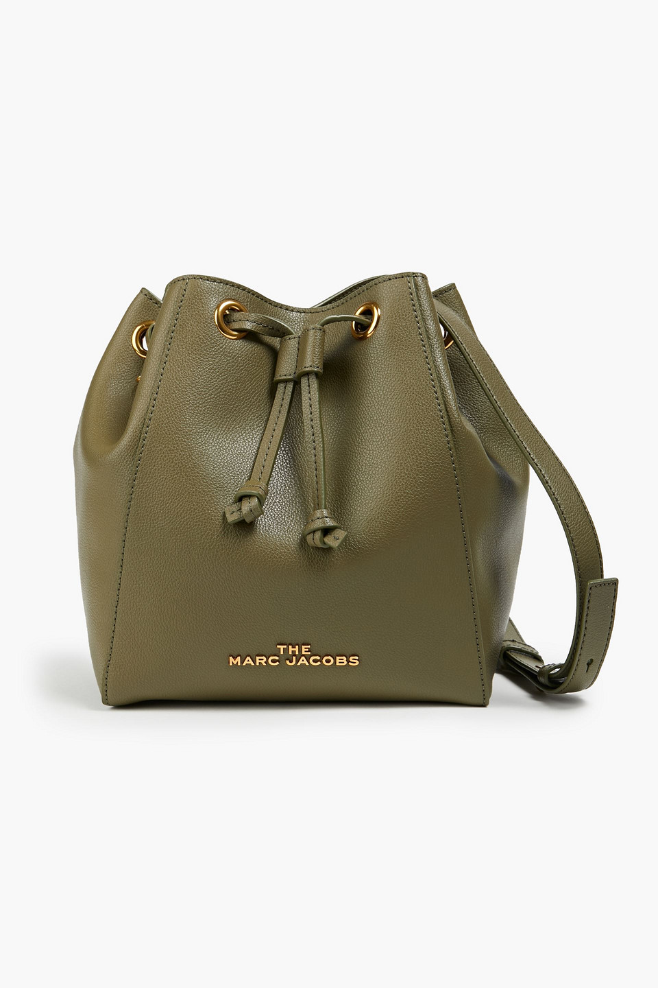 Marc Jacobs Woman Textured-leather Bucket Bag Army Green Size --