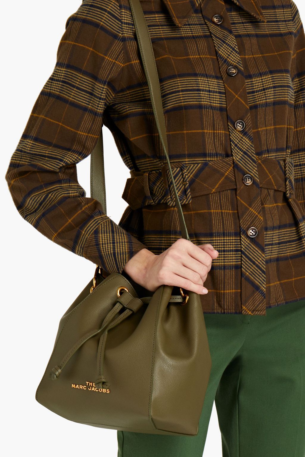 MARC JACOBS Textured-leather bucket bag