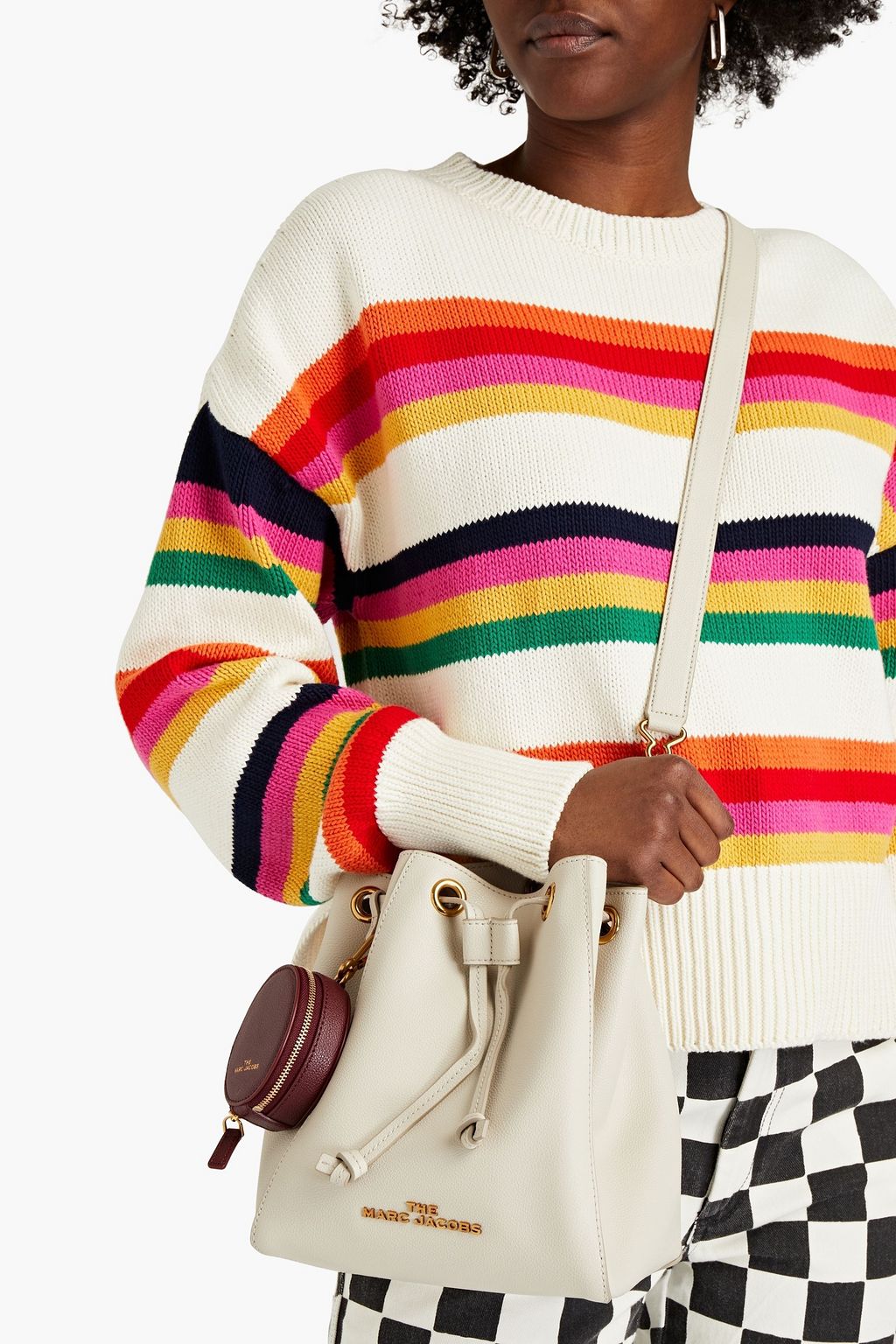 MARC JACOBS Textured-leather bucket bag