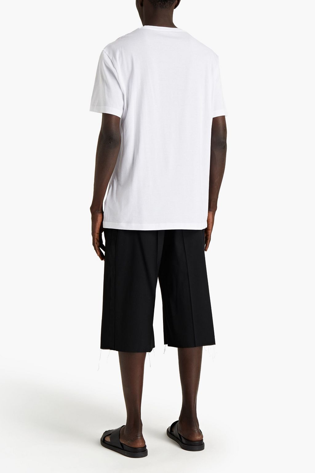 VERSACE Shorts aus Stretch-Wolle mit Satinbesatz