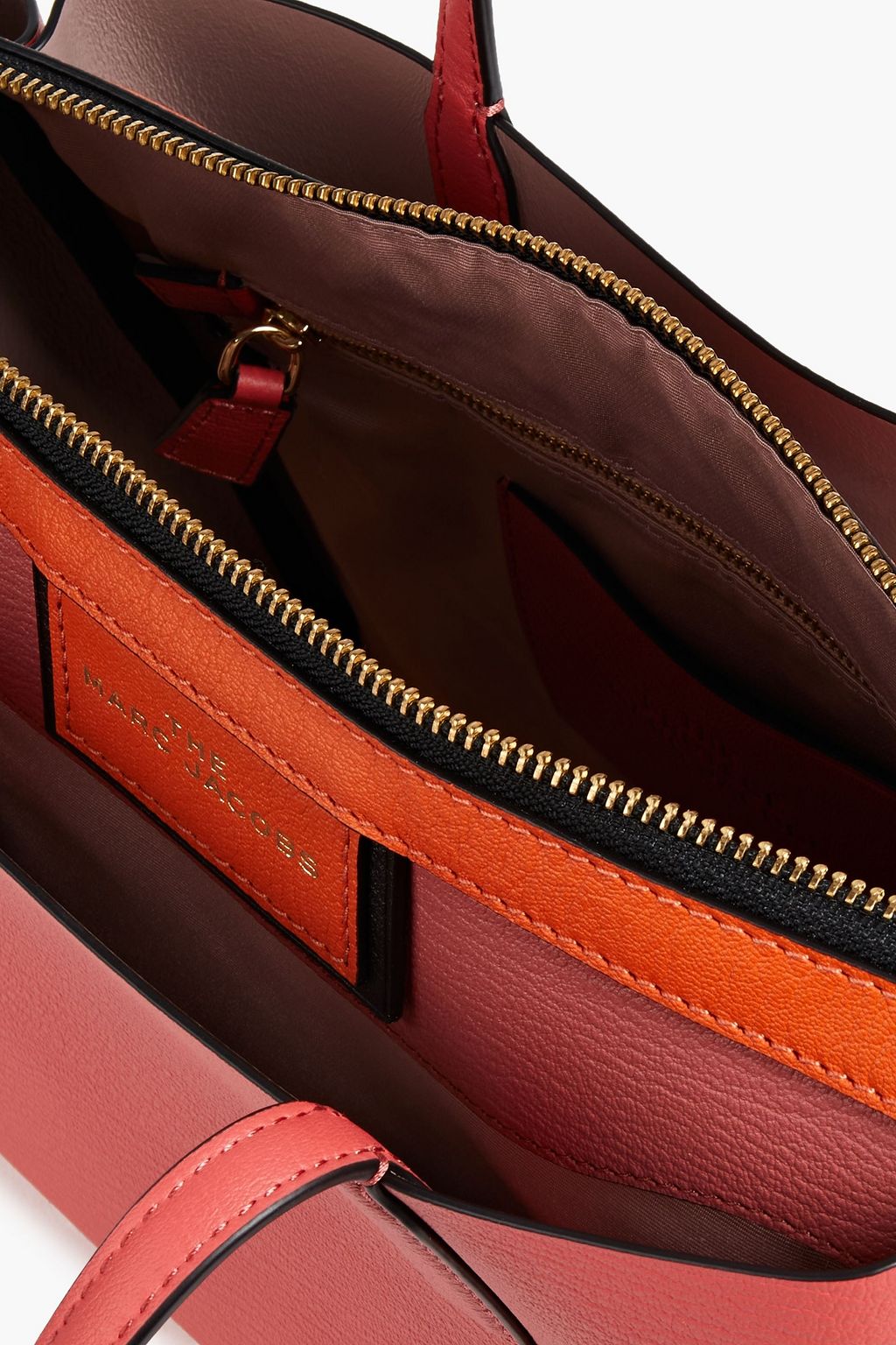 MARC JACOBS Two-tone textured-leather tote