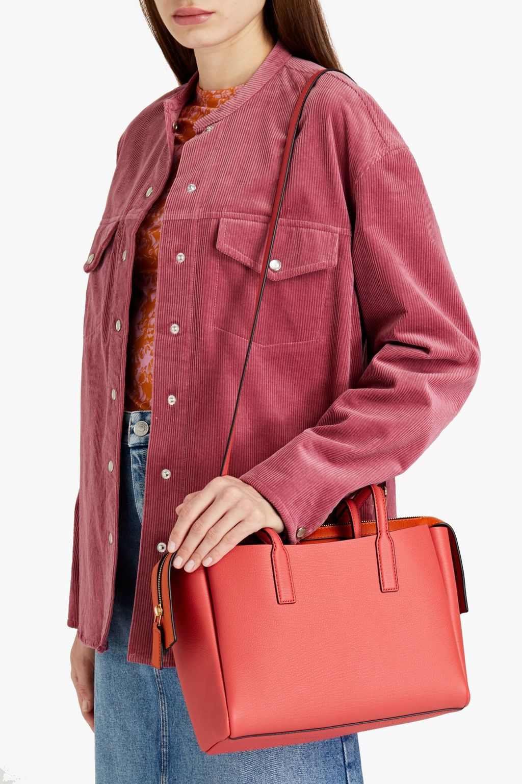 MARC JACOBS Two-tone textured-leather tote