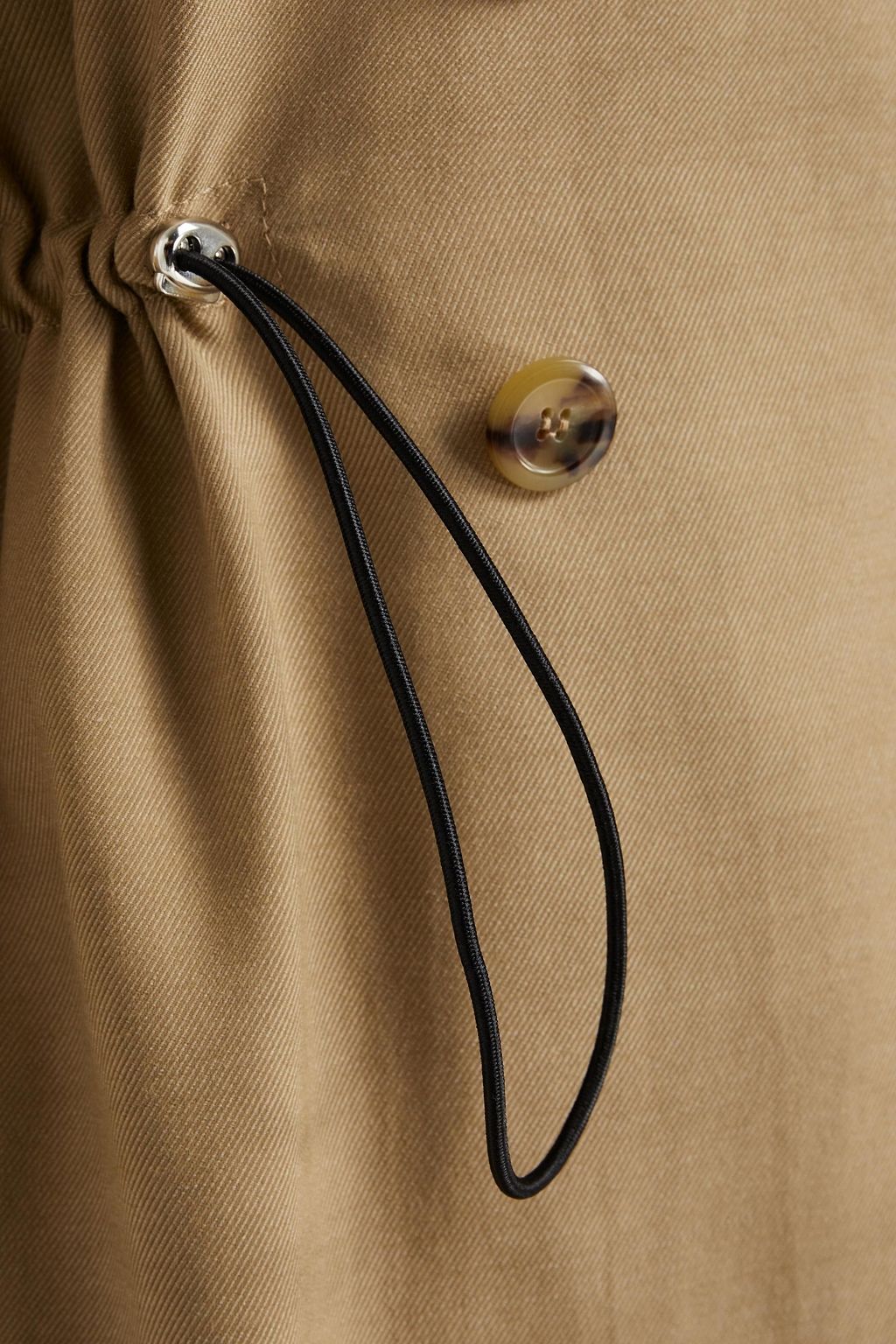 A.P.C. Double-breasted gathered twill coat
