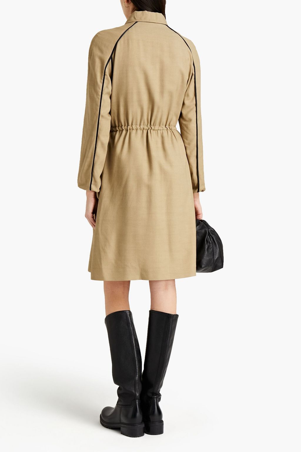 A.P.C. Double-breasted gathered twill coat