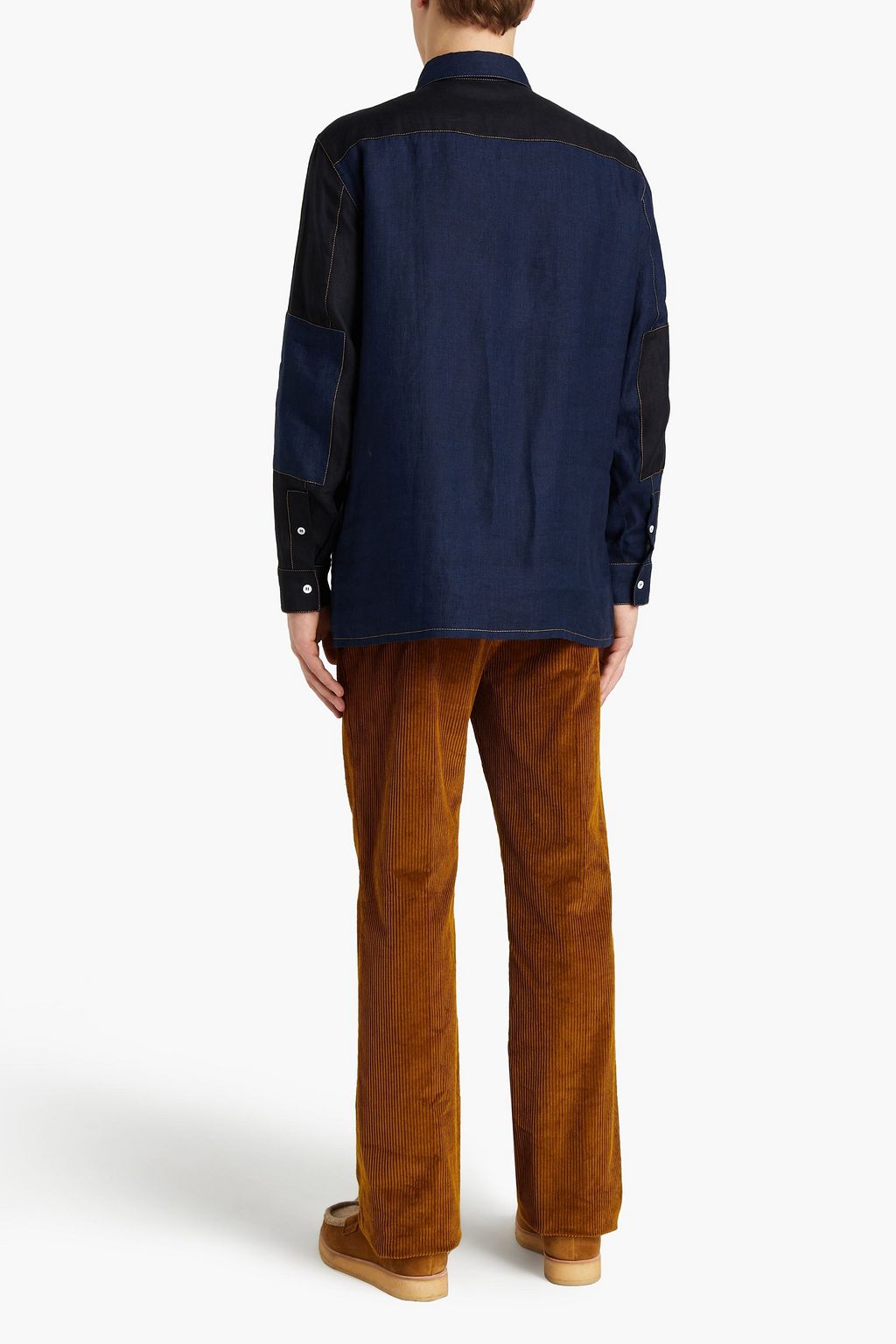 LOEWE Two-tone slub linen shirt
