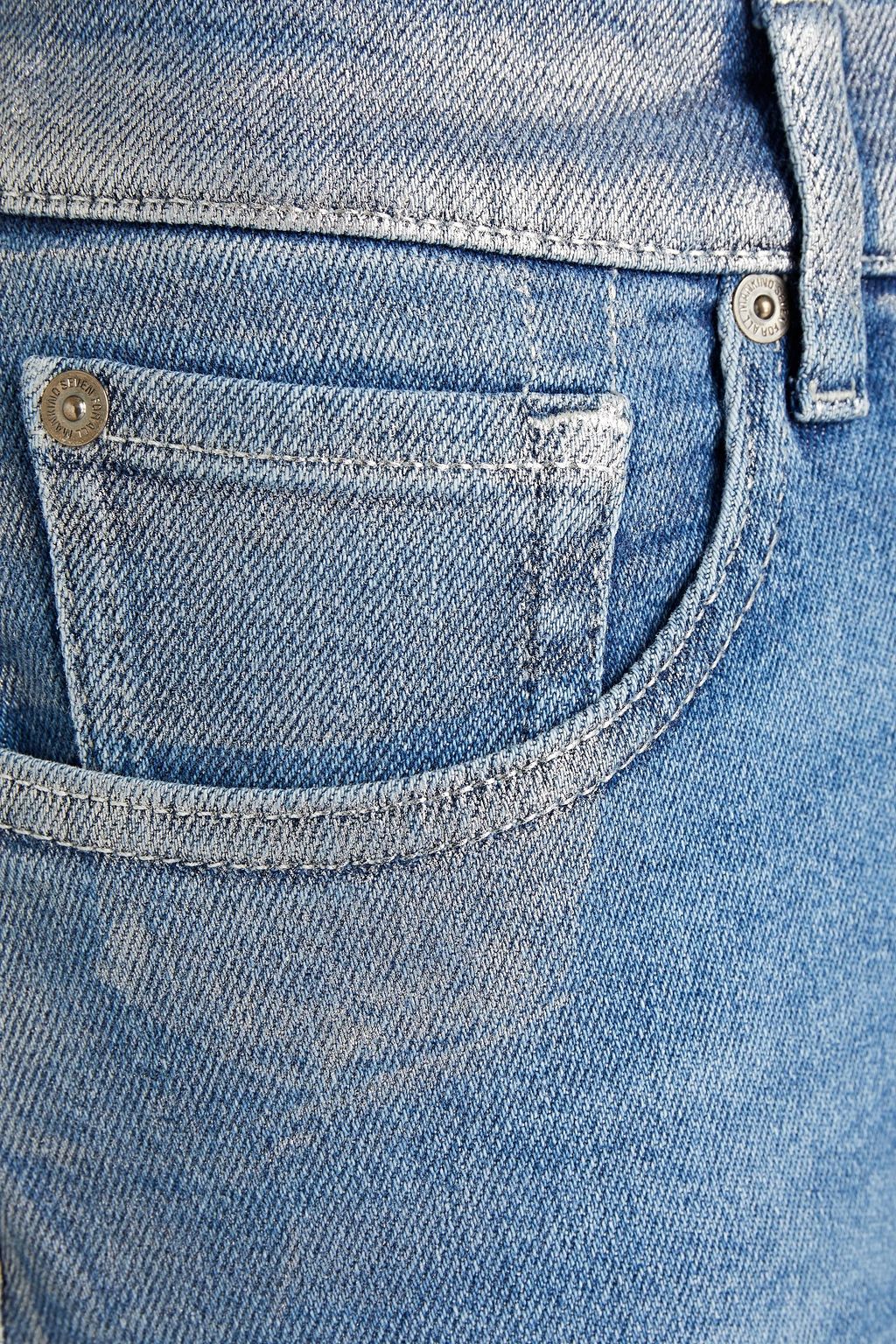 7 FOR ALL MANKIND Cropped high-rise straight-leg jeans