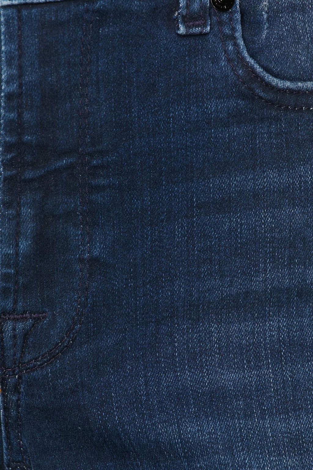 7 FOR ALL MANKIND Cropped frayed mid-rise bootcut jeans