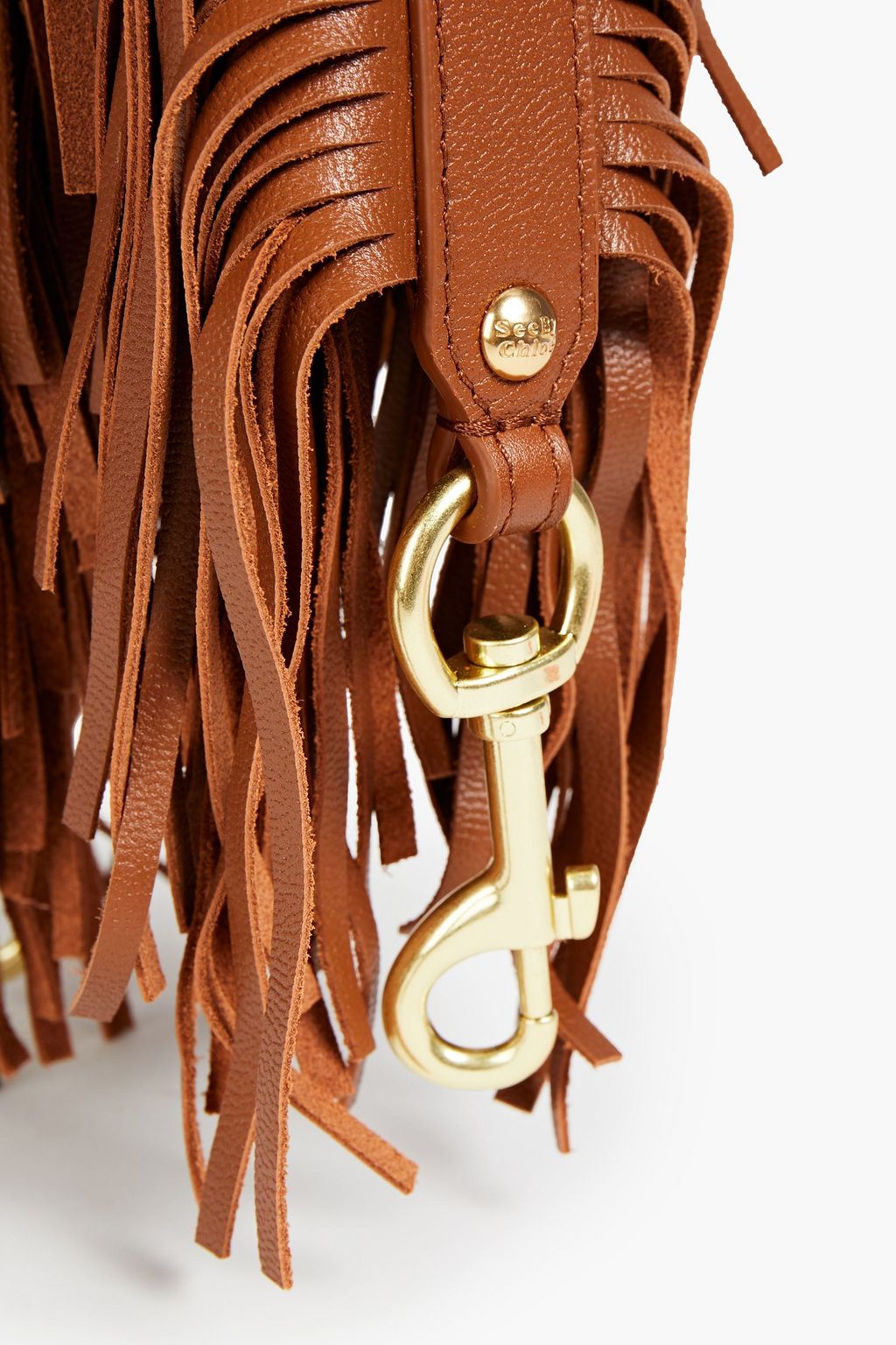 SEE BY CHLOÉ Fringed leather bag strap